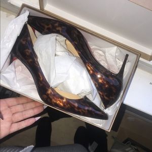 christian louboutin decollete patent tartaruga 41